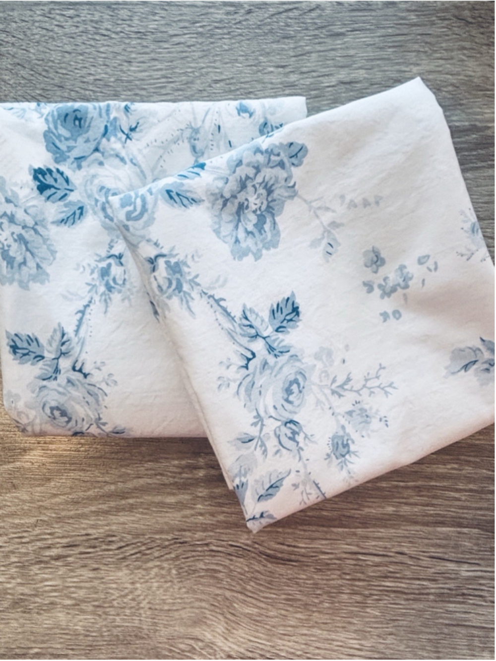 Laura Ashley Belinda Blue Flower Standard Shams Set of 2